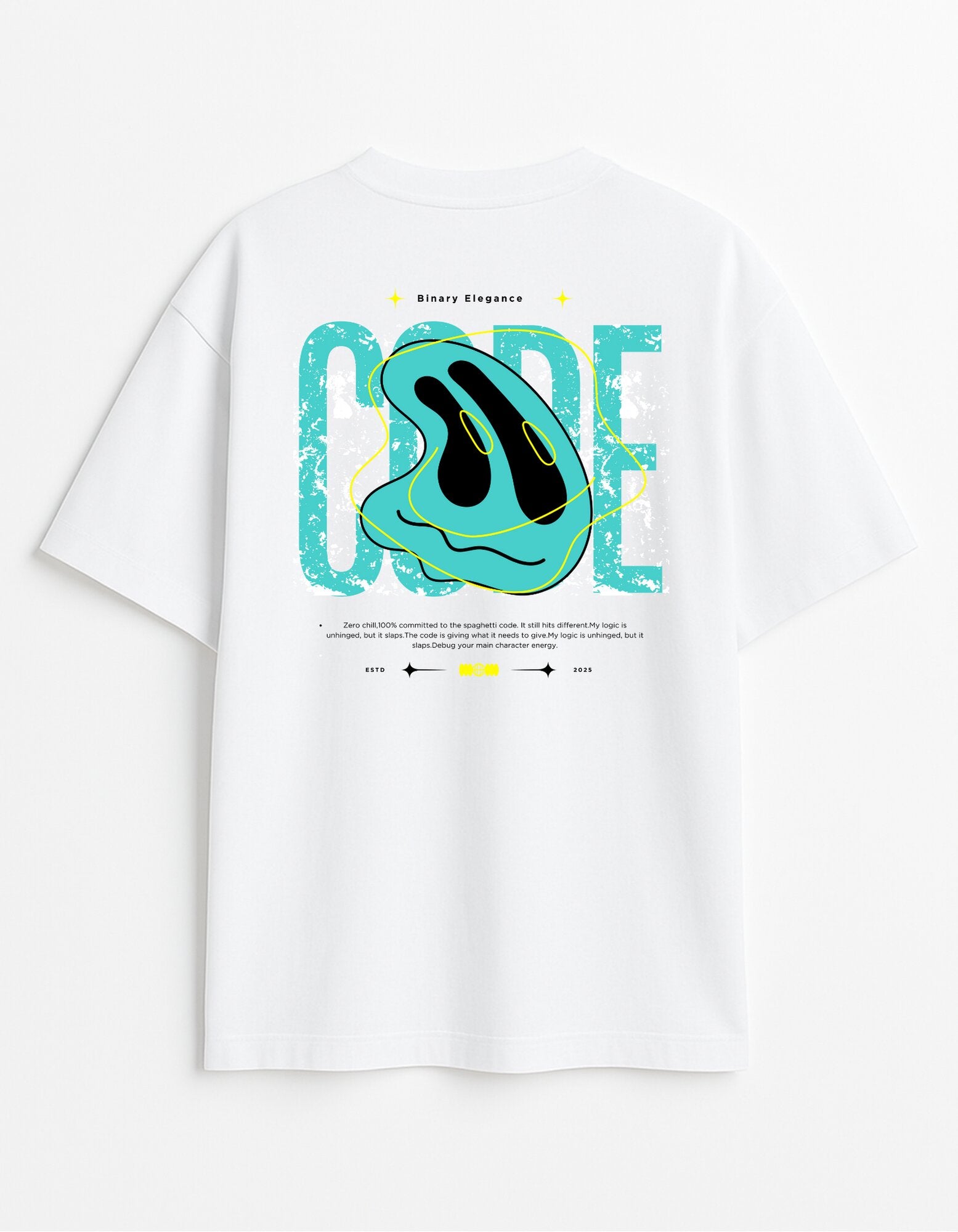Binary Elegance Graphic T-Shirt