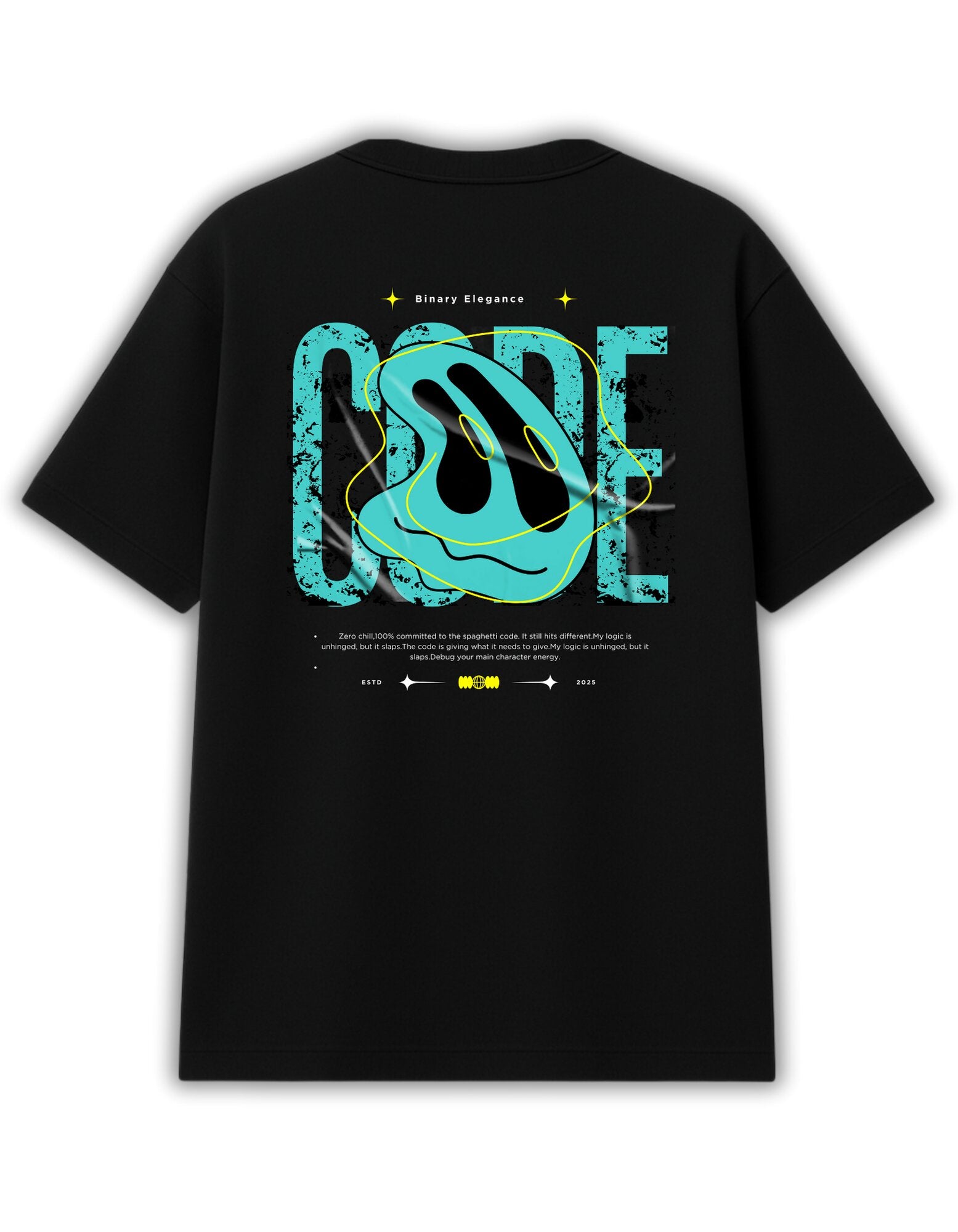 Binary Elegance Graphic T-Shirt