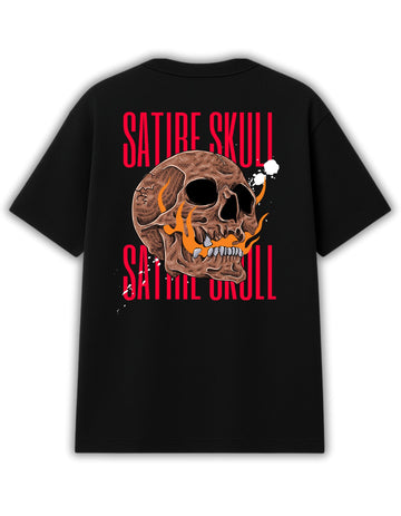 Satire Skull Graphic T-Shirt